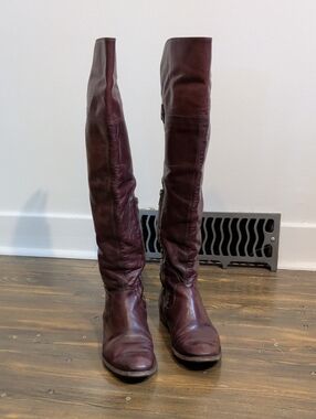 FRYE shirley burnt red leather riding boot - size 7.5